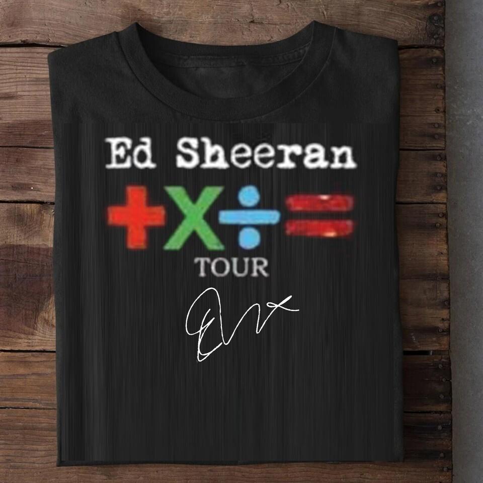 

Ed Sheeran Signature Mathematics Tour T Shirts All Size S to 5XL UU912 Unisex T-Shirt XXXL