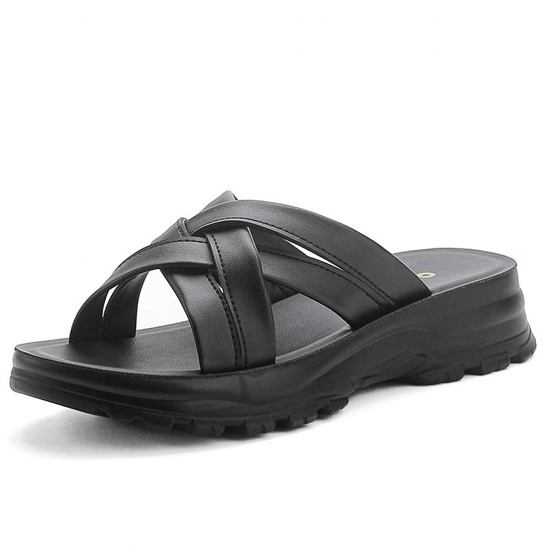 2024 New Summer Style Comfortable and Wear-resistant Casual Open-toe Elegant and Fashionable Women's Fish Mouth Slippers