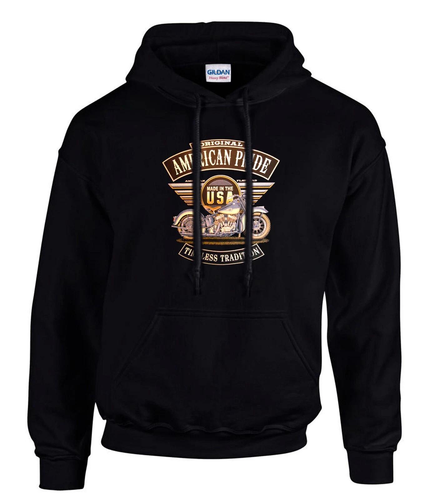 Biker Custom Choppers Motorrad Schwarz Hoodies Kapuzenpullover -3358-SW XL