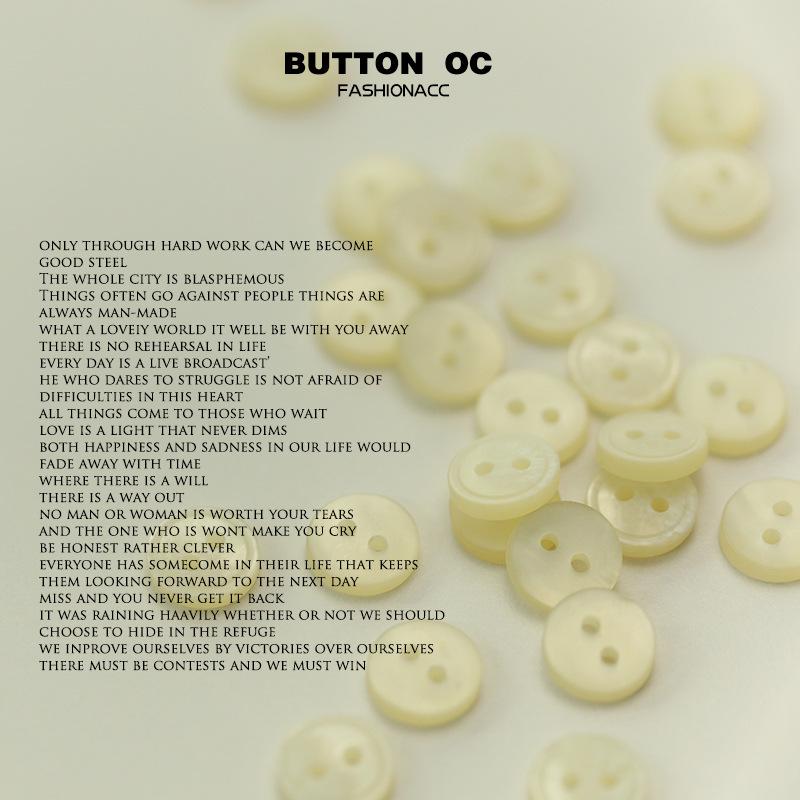 Resin Two-Hole Double Ring Buttons: Random Pattern for Shirts, Sweaters, Cardigans, Sleeves, and Collars