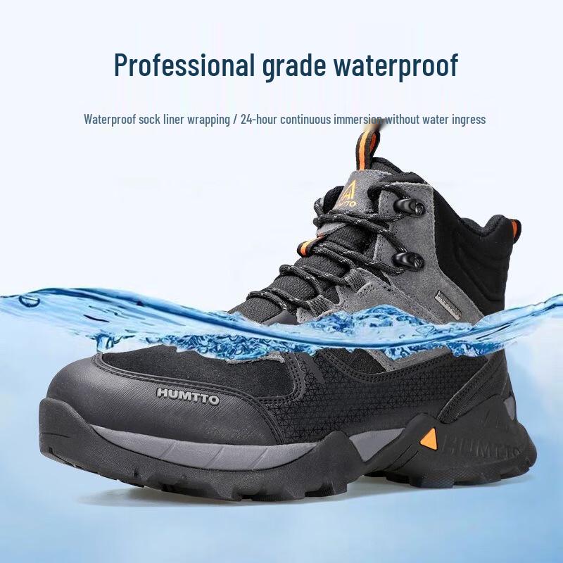 HUMTTO Men's High-Top Waterproof Hiking Boots