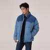 Levis Série Chaleur Hiver Patchwork Denim Coupe Ample Confortable Chaud Col Montant Tendance Mode Doudoune Veste Unisexe 004Z9-0001