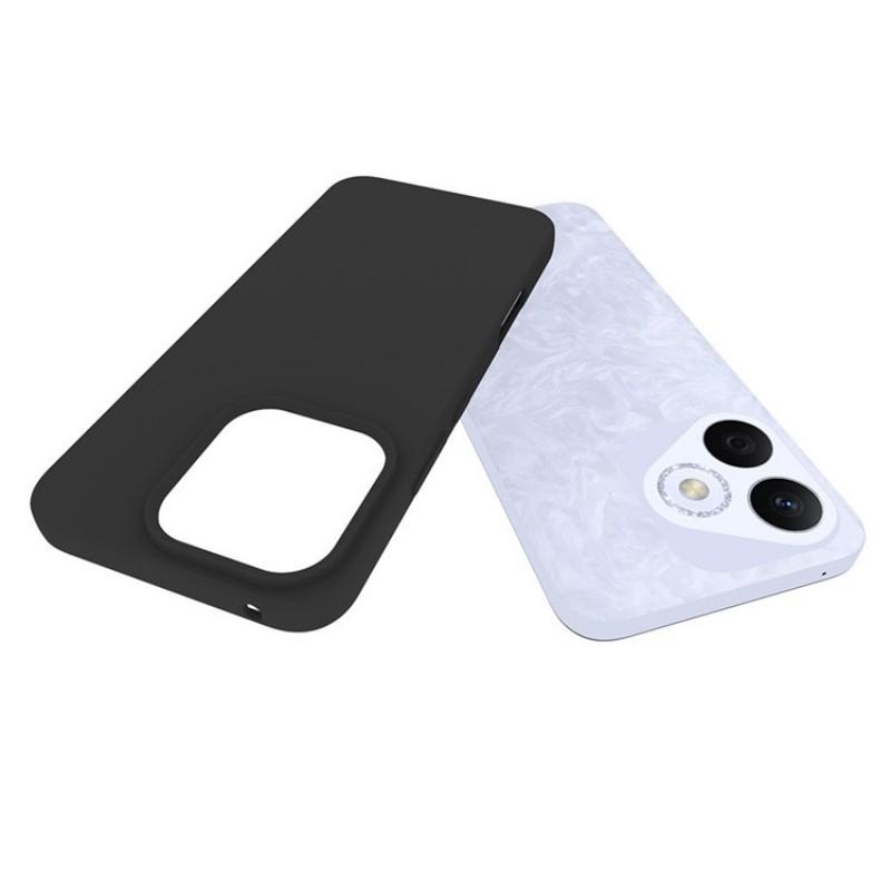 For Honor 400 Lite TPU Case WANLONFENG MS Series Matte Back Cover with Tempered Glass (Big Hole Lens)
