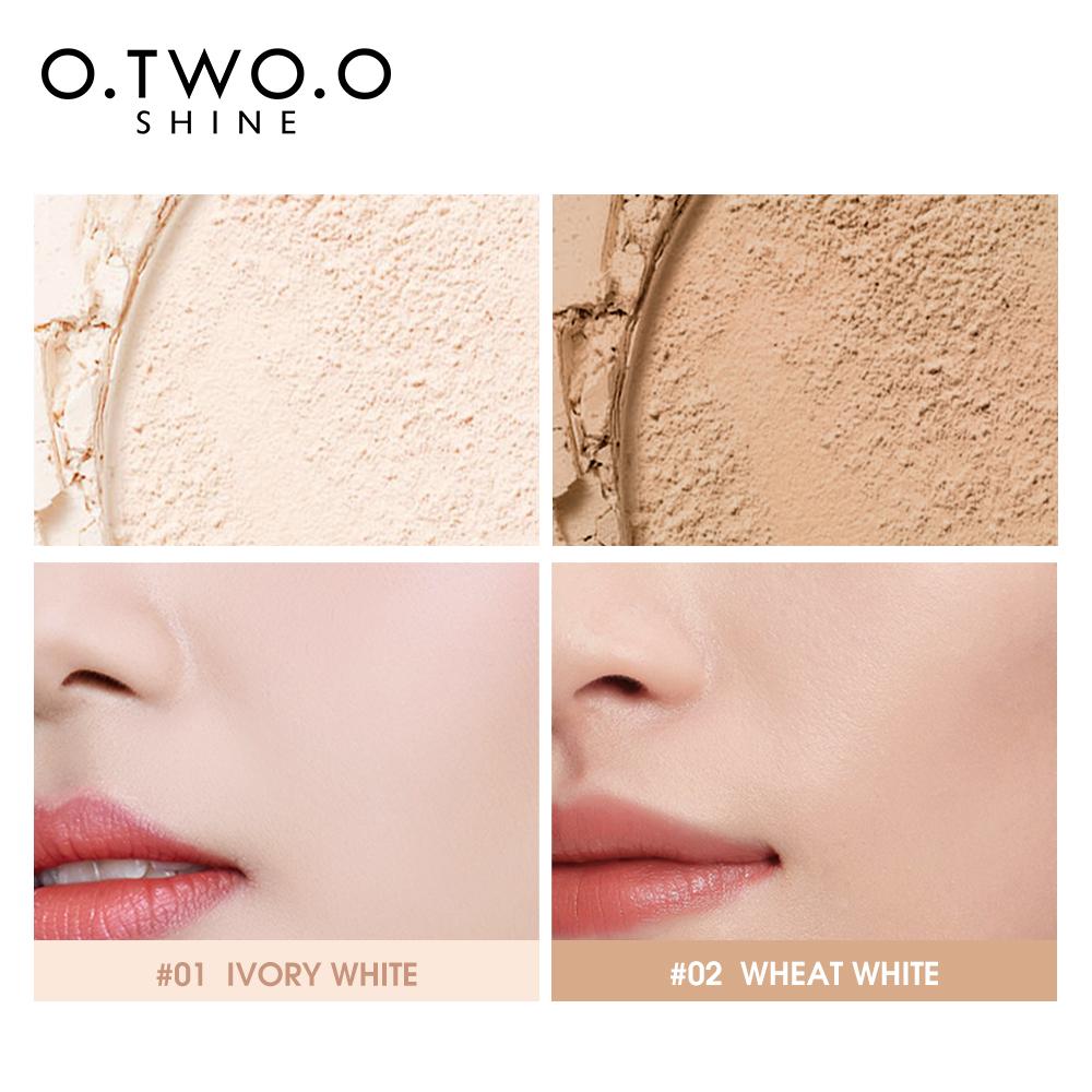 O.TWO.O Loose Powder Makeup Mineral 2 Colors Waterproof Matte Setting Finish Oil-Control Coverage Face Powder Women’s Cosmetics