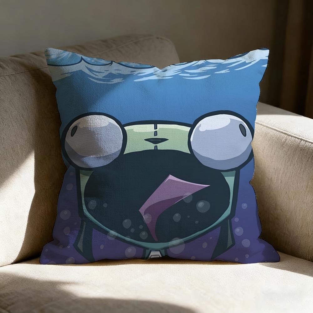 IInvader Zim Game Pillow Case Pillowcase Doublesided Printed Sofa Cushion Bedroom Headboard Pillow