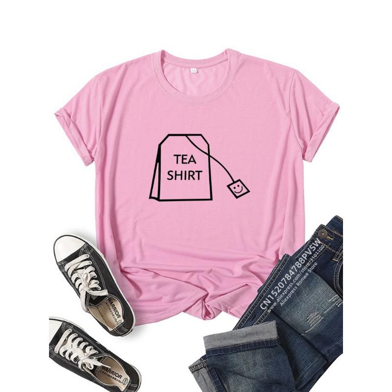 Vtipná čajová košile Trička Ženy Letní Oblečení Tričko Harajuku Grafika Tričko Swag Hip Hop Neformální topy s krátkým rukávem pro dívky