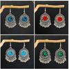 Geometric Ethnic Style Earrings Retro Bohemian Style Tourist Attractions Photo Fringed Earrings