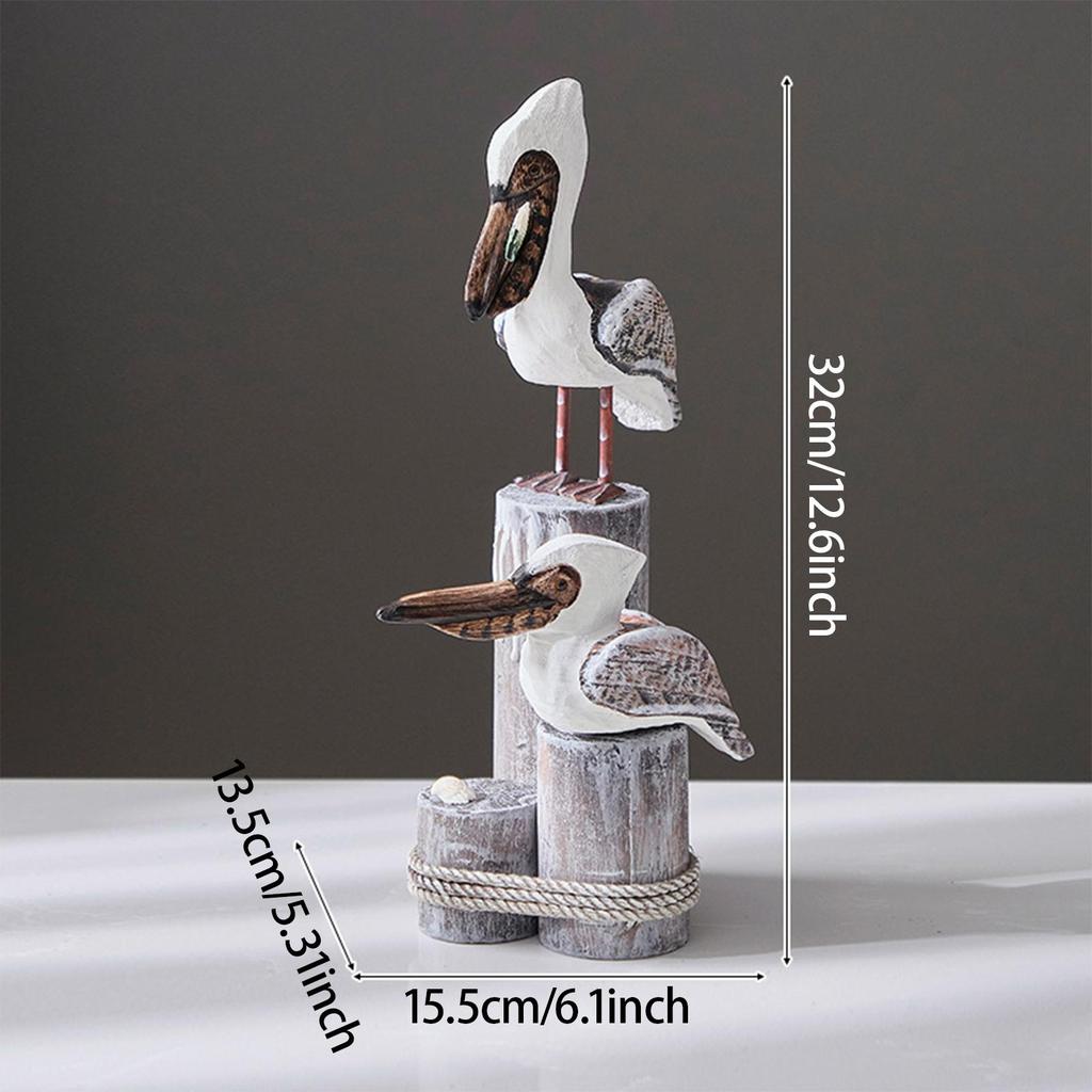 Mediterranean Statue Decor Rustic Bird Decor for Bedroom Desk Indoor Outdoor