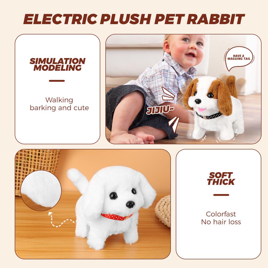 6 Styles Realistic Plush Simulation Smart Dog Children Toy Can Walking And Call Electric Plush Robot Pet Dog Toddler Christmas