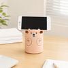 Xiaobudian Cute Bear 2-in-1 Pen Holder & Phone Stand, Macaron Colors Desk Organizer, Large Capacity Storage for Pens Makeup Brushes Scissors