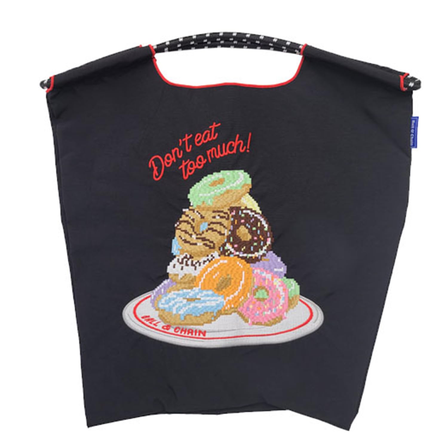 

Шариковая цепочка Аутентичный Средний размер Пиксельные пончики Эко-сумка Сумка для покупок 301060 [Ball & Chain] & (Черный, средний)