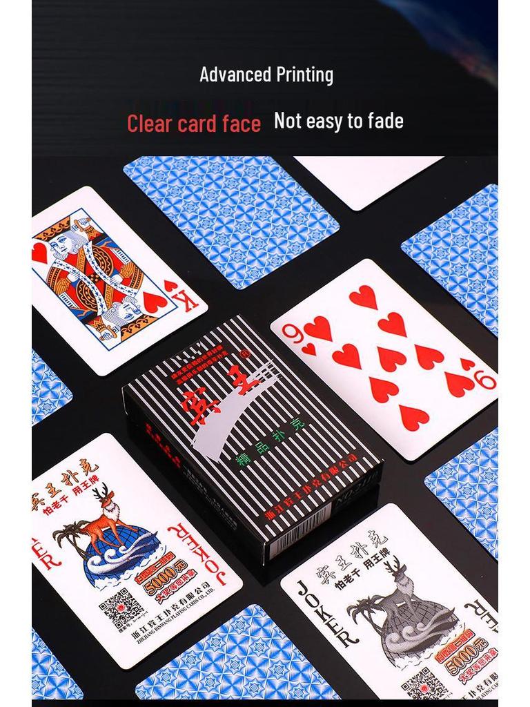 144 Decks of Genuine Binwang 2109/2110 Poker Cards - Thickened Red & Blue Combo for Adults