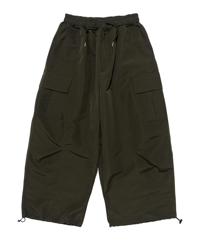 CARGOBROS Heavy Flow Nylon Cargo Wide Pants (Khaki)