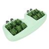 Dual Foot Massager Roller PP Magnetic Bead Promote Blood Circulation Massage Tool for Home Green