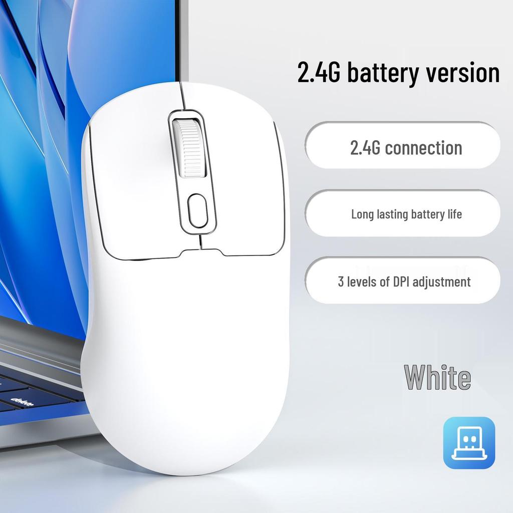 Wireless Type-C Rechargeable Silent Dual-Mode Gaming & Office Mouse