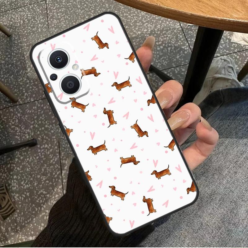 

Cute Dachshund Dog Hot For OPPO Reno 14F 13F 12F 11F 10 11 12 13 14 Pro 7 8 Lite 8T OPPO Find X5 X6 X8 X9 Pro Case OPPO Reno7 Lite