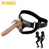 Strapon Dildo for Woman Masturbator Realistisk Penis Sele Belte Truser med Ring Anal Plugg Sexleketøy for lesbiske voksne forsyninger