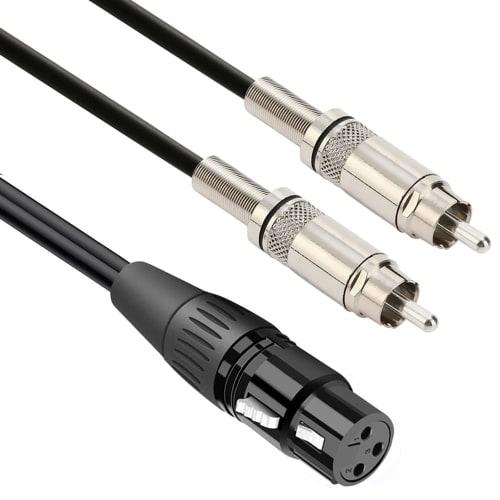 Luxferre XLR to RCA Converter, RCA to XLR Converter Cable, XLR to 2 RCA to XLR Female RCA Cable, 1m Dual RCA Male to XLR Cable, XLR to RCA Converter,