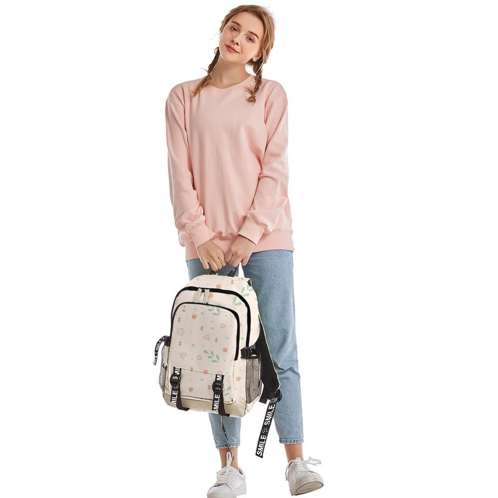 Classic Peculiar Beautiful Flowers Student School Bags Unisex 3D Print Oxford Waterproof Notebook Multifunction Travel Backpacks