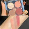 1/4 Colors Pearlescent Eyeshadow Palette Matte Earth Color Eye Shadow Shiny Sequins Eye Shadow Pigments Long Lasting Eye Makeup
