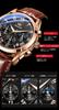 OLEVS Waterproof Analog Quartz Watch with Date and Day Day Gift Men's Display, Brown, Father's (Brown-Black)