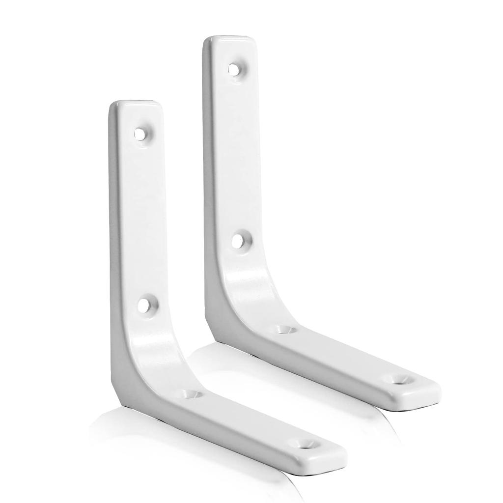 4Pcs Heavy Duty L Shape Wall Bracket 4x4 Inch Floating Shelf Support Joint Angle Bracket for DIY Installation with Screw
