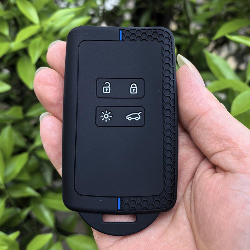 

For Renault Captur Zoe Espace 5 Clio Megane 4 Arkana Arcan Silicone Car Key Cover Case Fob For Dacia Logan 3 Key Holder Shell