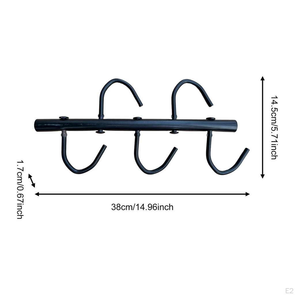 Tack Rack Horse Holder Sundries Organizer Heavy Duty Iron Bridle Hanger with Swivel Hooks for