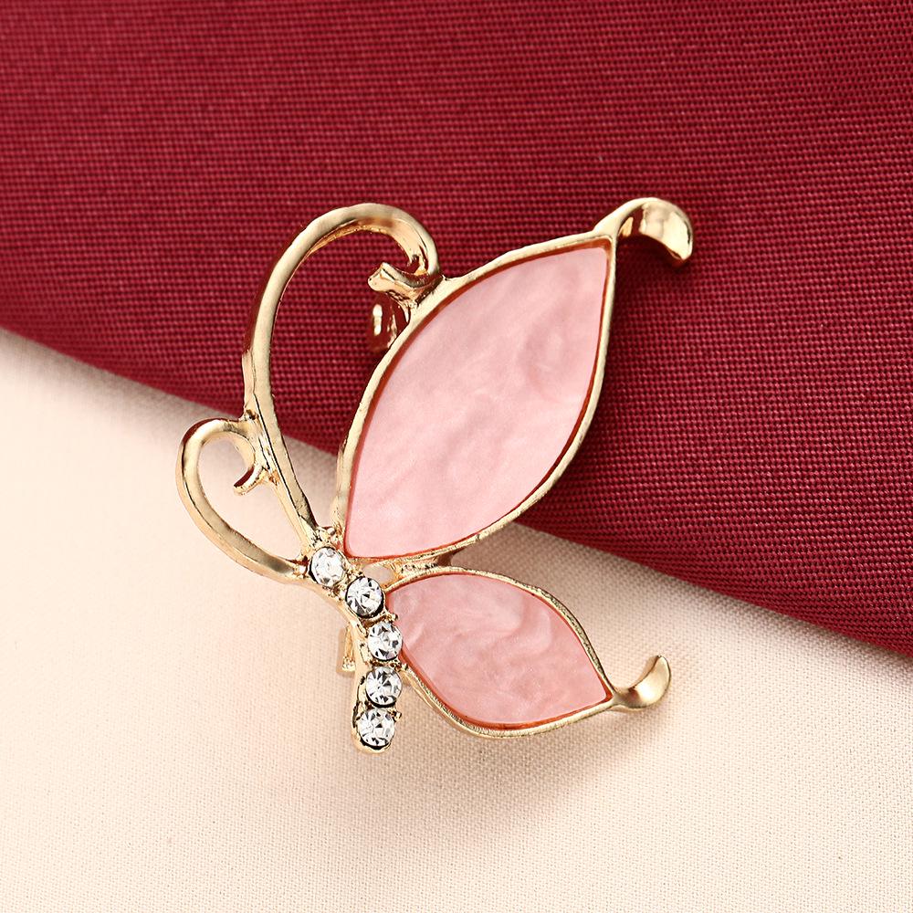 European & American Light Luxury Diamond-Encrusted Butterfly Brooch: Elegant, Fashionable, Versatile Clothing Accessory