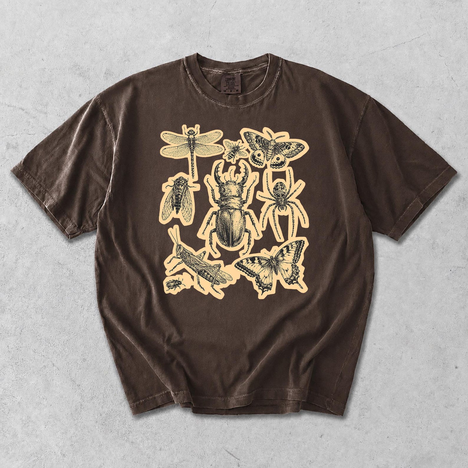 Retro 90s Entomology Graphic Tee, Tattoo Inspired Insect Lover Shirt 4XL