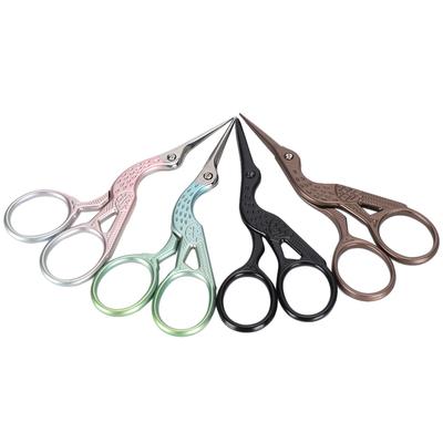 4Pcs Crane Scissors Retro DIY Cloth Yarn Cutting Embroidery Sewing Accessories 3.5 Inch