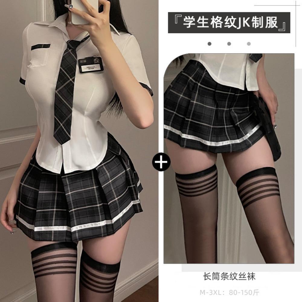 Xianyi Sexy Underwear Sexy Student Clothing Jk Uniform Temptation Free of Tight Passion Clothes Large Size Set 490