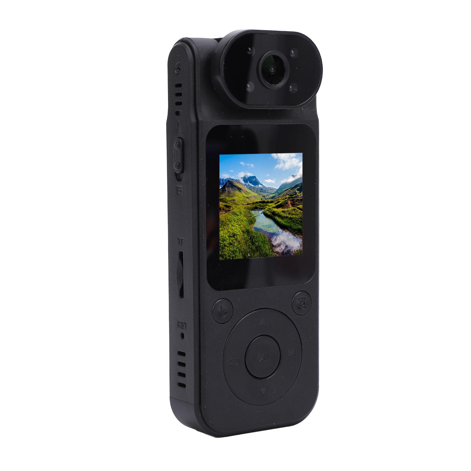 

1.54 Inch 4K Action Camera with Back Clip Color Screen DV Recorder 180 Degree Rotatable Lens