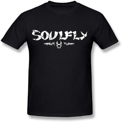Hsuail Men's Soulfly Band Logo T-Shirt Black US Size S