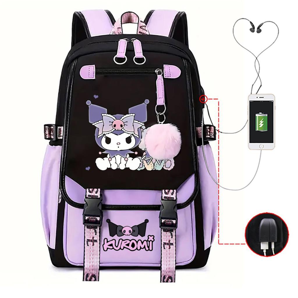 Universal Schoolbag Animation Cartoon Popularity Peripheral Printing Student Casual Backpack Multi-Function With Usb