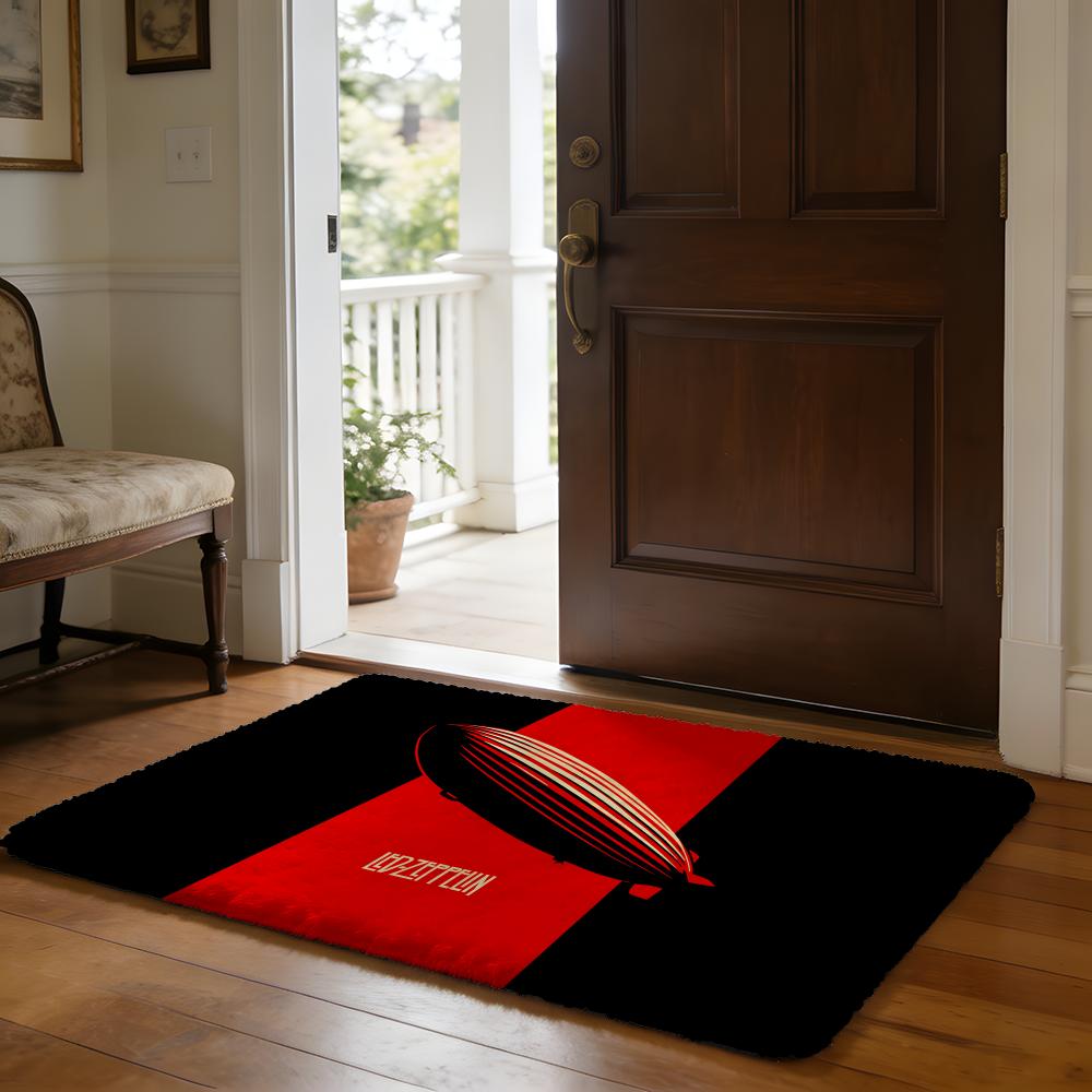 Led ZZeppelin K Floor Mat Soft Flannel Absorbent Mat Non-Slip Rug Home Bedroom Bathroom