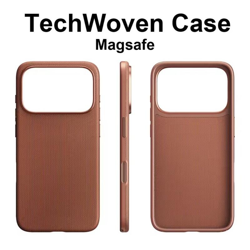 TechWoven Magsafe Case for iPhone 17 Pro Max 16 Pro Wireless Charge Cover TechWoven Case with MagSafe Magnetic Weaving Texture