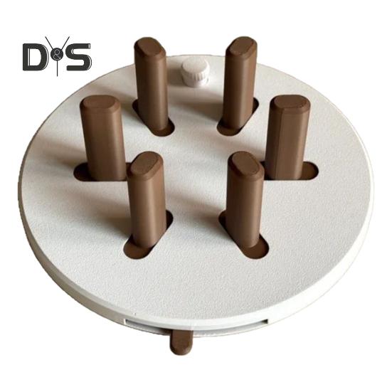 

3D-печатный держатель для бутылок и подставка для стаканов, регулируемая подставка для напитков для банок, стаканов, диаметром 5,7–8,5 см, подарок для домашнего офиса для любителей напитков коричневый