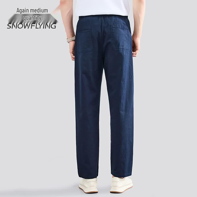 SNOWFLYING Men s Casual Linen Blend Trousers 4XL