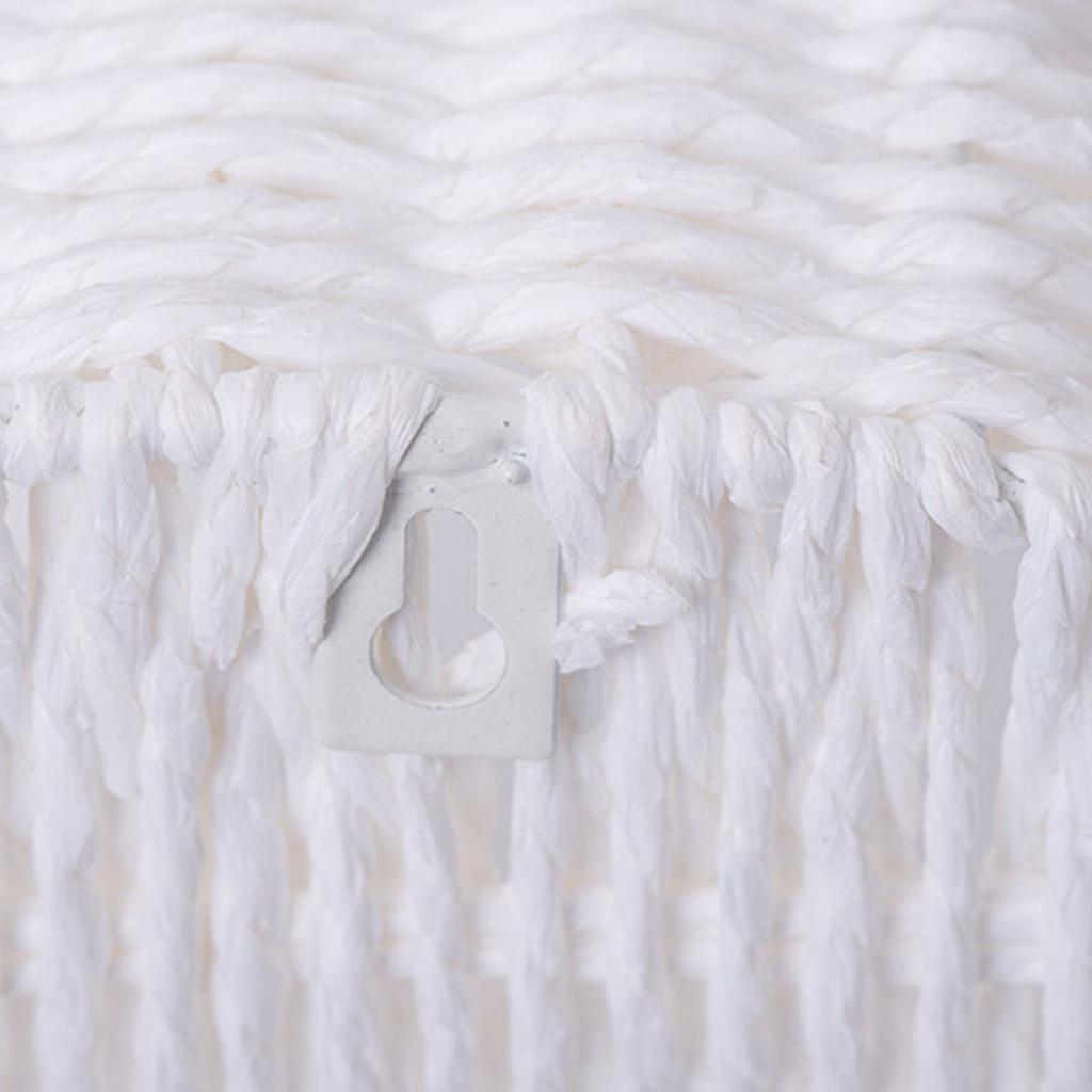 Cute Panda Ears Floating Shelves Imitation Rattan Woven Wall Shelf Hanging Storange Basket Small Plants Display Rack