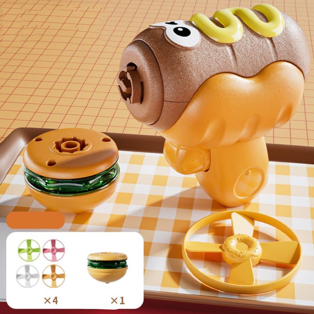 

Soaring Propeller Gyro Flying Disc 2 in 1 Kids Luminous Toy Rotating Gyro Outdoor Game StyleA