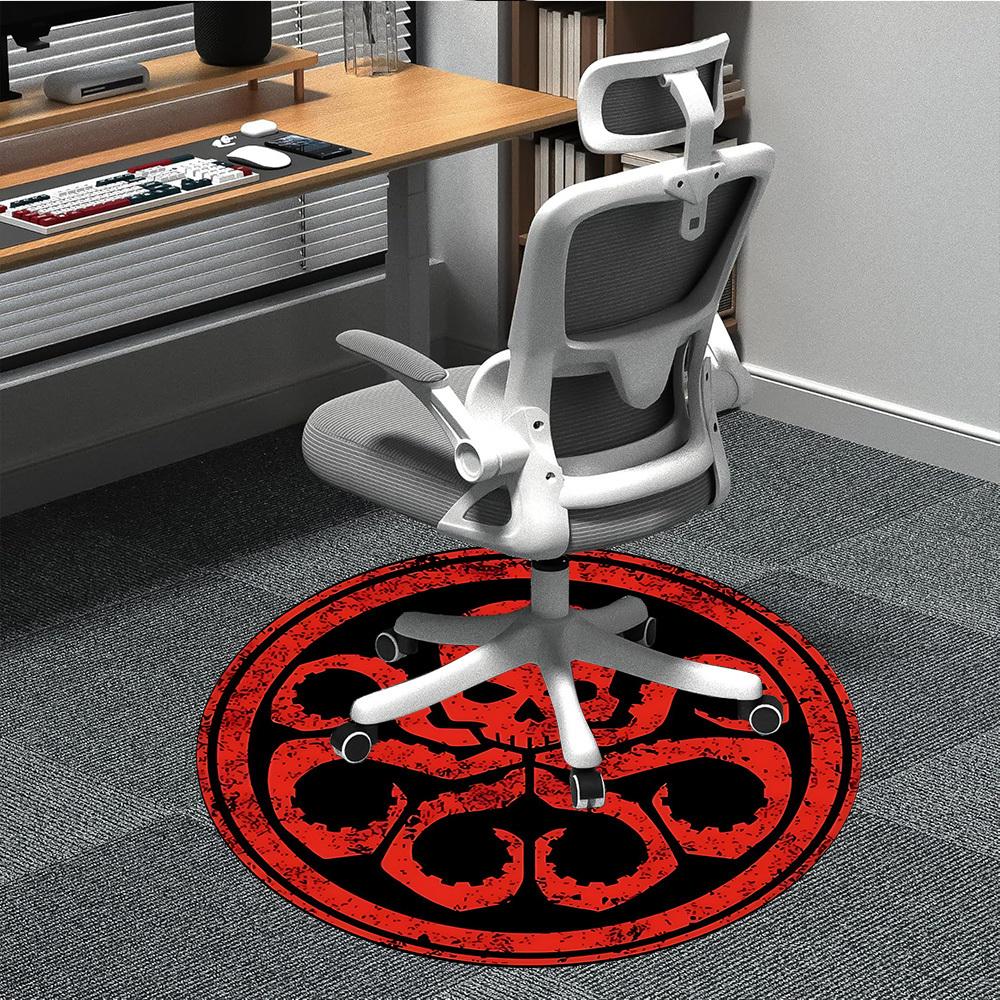 

1pc Hydra Symbol Office Round Area Rug, Indoor Mat Suitable For Office, Under Office Chairs Bedroom Living Room Home Decor, Room Deco 075 80cm by 80cm