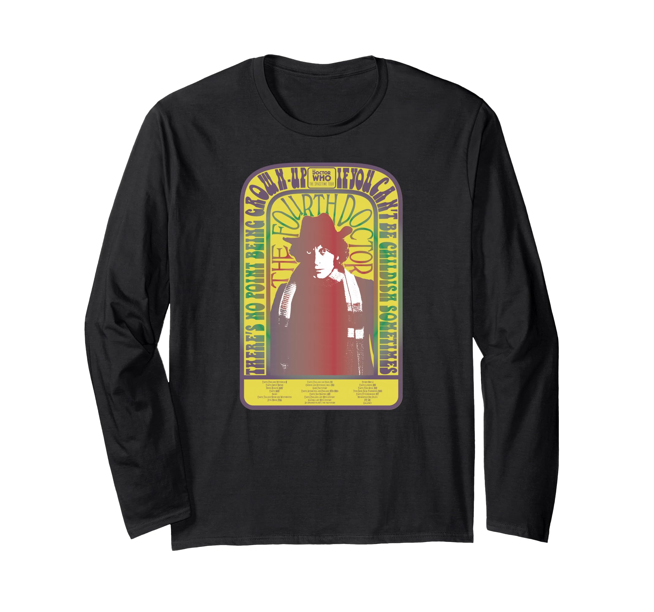 Doctor Who Spacetime Tour 4th Doctor Baker Long-Sleeve T-Shirt