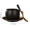280ml American Gradual Ceramic Coffee Cup Creative Frosted Cup and Saucer Set Small Luxury English Afternoon Tea Mug Gift Mugs