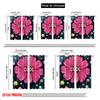 2 Stück 2D Flachdruck Vorhänge Rosa Blume Kühl Polyester Ohne Strom Feiertagsdekorationen für Feiertagsfeiern