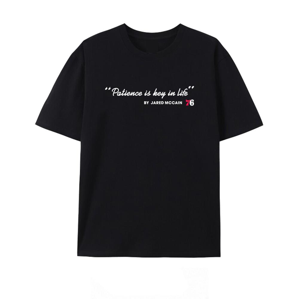 Jared Mccain's 76 Men Patience Is The Key Magic Brother's Basketball Accessories American Casual Cotton Short-Sleeved T-Shirt