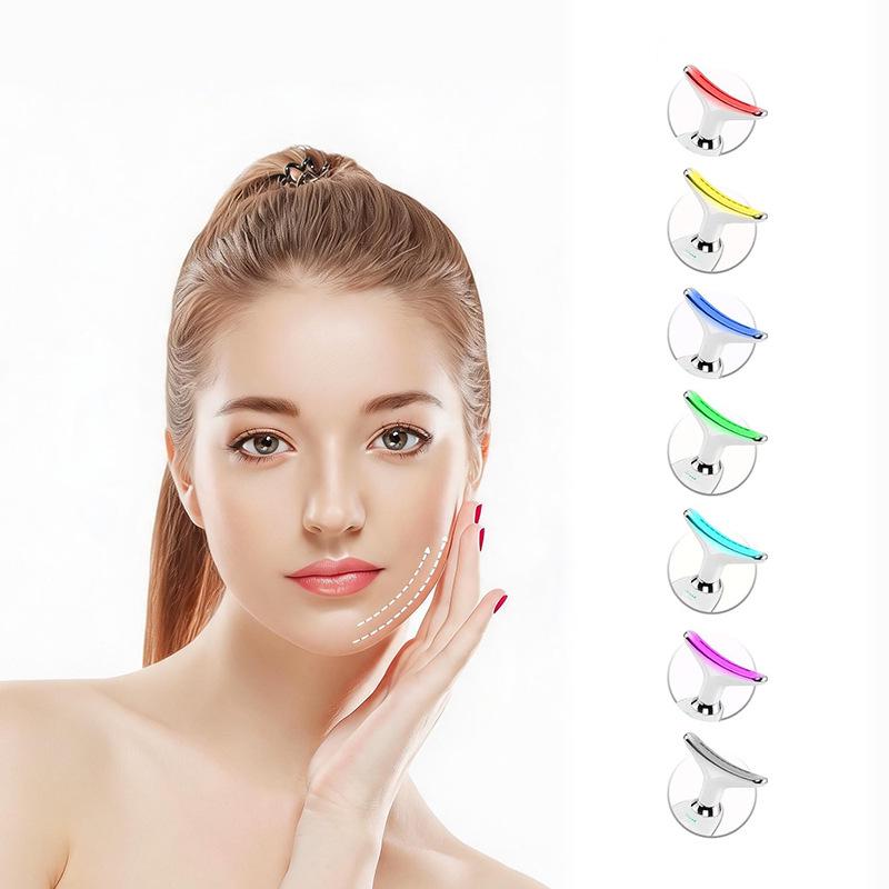 Neck Beauty Device: Anti-Wrinkle Vibration Massager & LED Skin Lifter