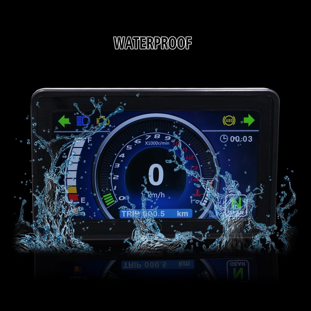 Motorrad-Voll-LCD-wasserdichte Messgeräte, Multifunktions-Schaltdrehzahlmesser, Signalanzeige, Tachometer