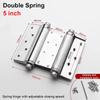 1Pcs Double Opening Door Hinge With Inner And Outer Free Spring Hinge  Hardware Accessory