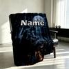 Custom Name Personalized Batman Print Blanket, Home Decor, Bedroom, Sofa, Camping, Couch, Gifts for Birthday Christmas